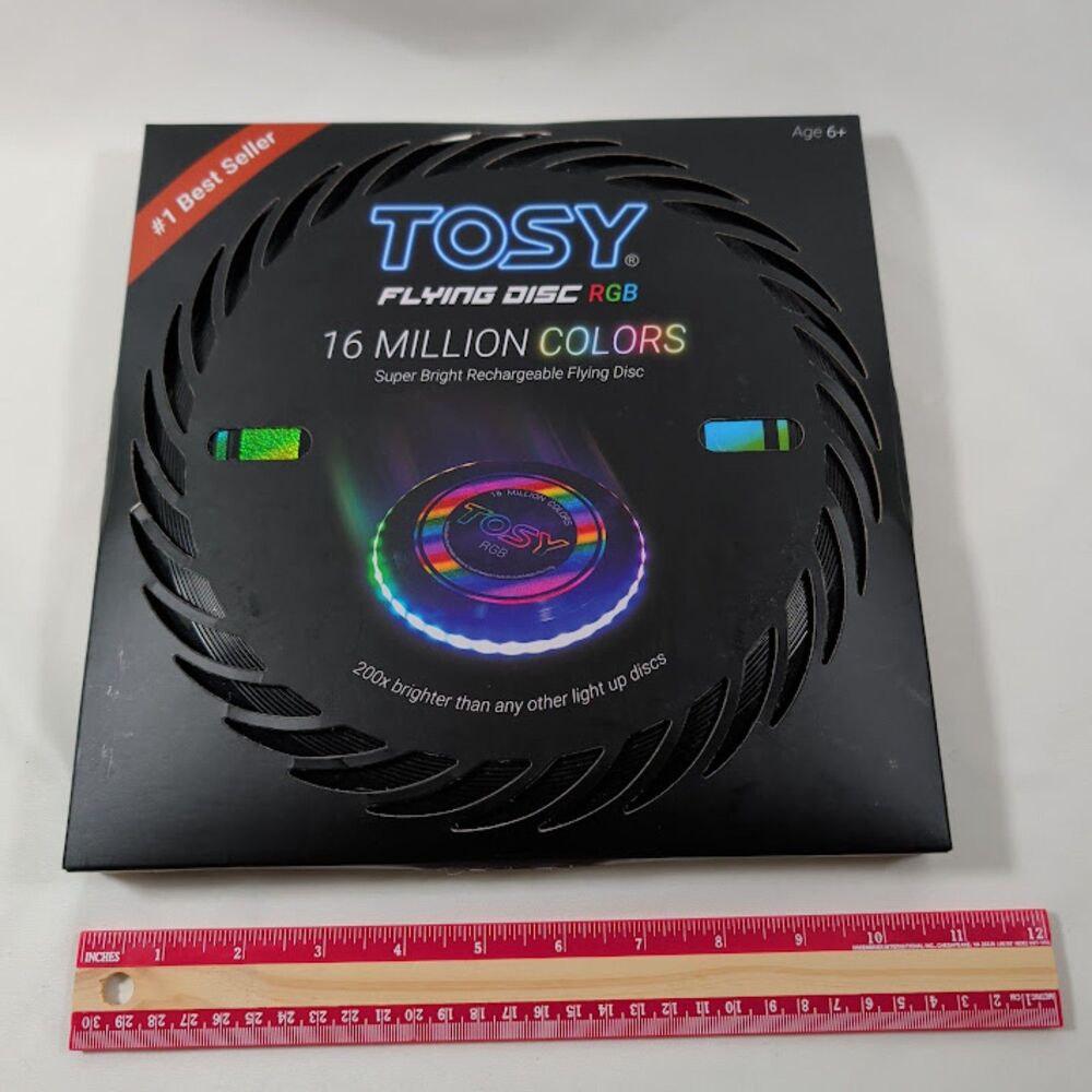 TOSY Flying Disc RGB 16 Million Colors LED Light Up Frisbee Rechargeable NIB